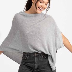 We are Amma soft grey poncho top one size perfect shrug cocoon nursing